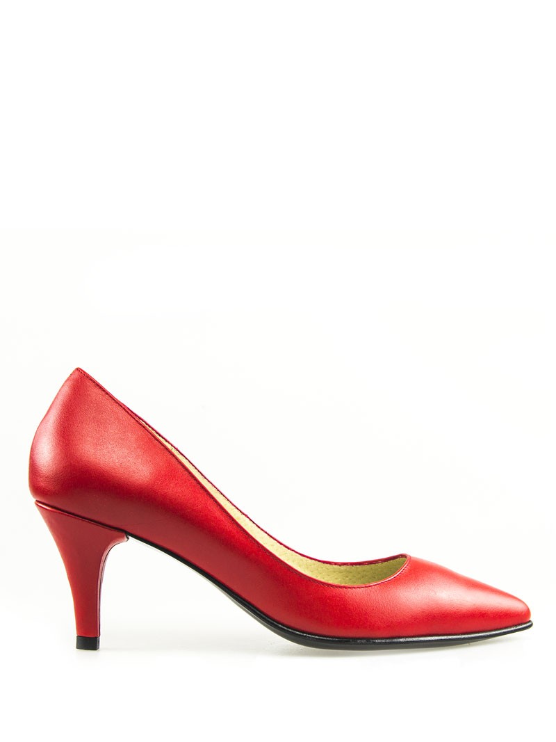 funnel Europe Promote Pantofi dama stiletto rosii cu toc mic 5cm