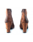 botine de dama cu snake print portocaliu