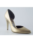 pantofi stiletto d'orsay aurii