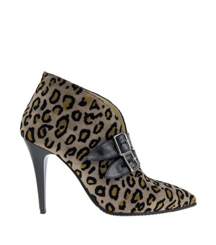 Botine dama cu varf ascutit Exotique Animal Print