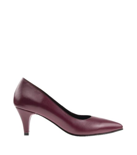 Pantofi dama stiletto marsala cu toc mic 5cm